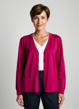 Vestă cu mâneci lungi strânsă pe partea de jos roz ELLEMME femeie