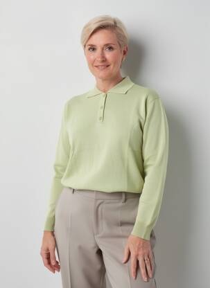 Pulover elasticitate mâneci lungi verde EDWIGE femeie