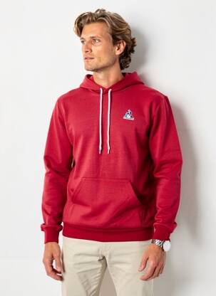 Hanorac cu glugă broderie mâneci lungi roșu LE COQ SPORTIF bărbat