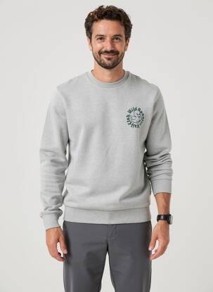 Hanorac serigrafie flockată mâneci lungi gri ONLY & SONS bărbat