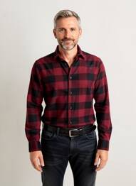 Cămașă cu mâneci lungi imprimeu carouri roșu ONLY & SONS bărbat