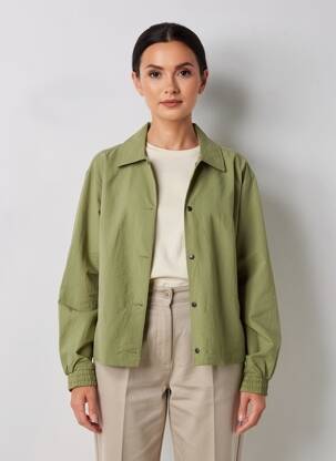 Jachete casual croială dreaptă verde BLEND femeie
