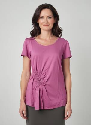 Tricou elasticitate mâneci scurte violet KATMAI femeie