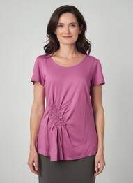 Tricou elasticitate mâneci scurte violet KATMAI femeie