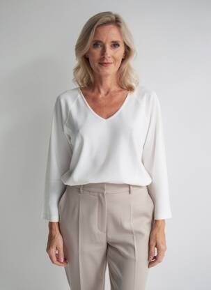 Tricou mâneci lungi mâneci lungi alb LEWINGER femeie