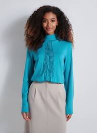 Tricou mâneci lungi mâneci lungi albastru KALAÏS femeie