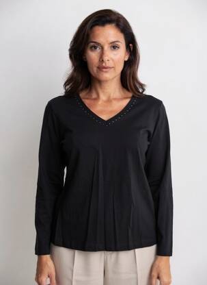 Tricou mâneci lungi mâneci lungi negru ARMOR LUX femeie