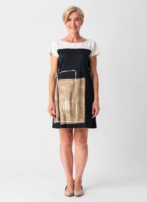 Rochie scurtă mâneci scurte mâneci scurte negru CLAUDE DE SAIVRE femeie