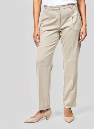 Pantalon slim talie înaltă talie înaltă bej JANINE PAUPORTÉ femeie