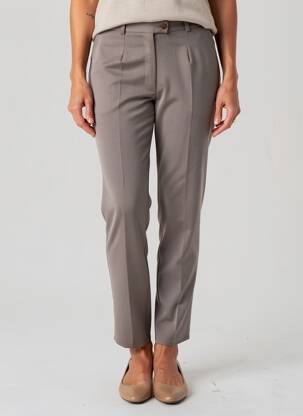 Pantalon slim talie înaltă talie înaltă gri QUATTRO femeie