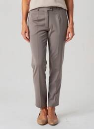 Pantalon slim buzunare talie înaltă gri QUATTRO femeie