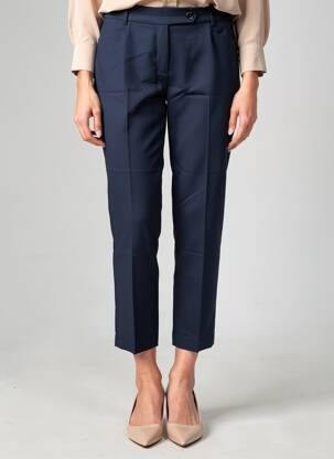 Pantalon 7/8 talie cu cleme mărime normală albastru OLSEN femeie
