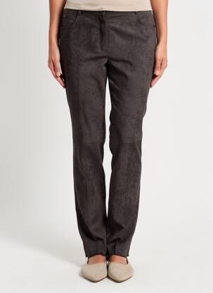 Pantalon slim elasticitate mărime normală maro PAUPORTÉ femeie