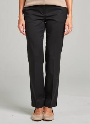 Pantalon drept țesătură crep talie înaltă maro QUATTRO femeie
