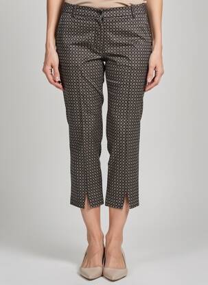 Pantalon 7/8 țesătură poplin mărime normală negru CHRISTINE LAURE femeie