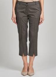 Pantalon 7/8 țesătură poplin mărime normală negru CHRISTINE LAURE femeie