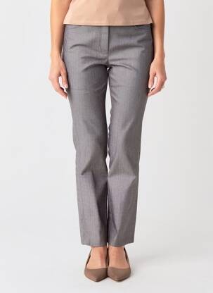Pantalon slim talie elastică mărime normală gri FRANK WALDER femeie