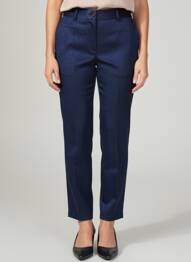 Pantalon slim elasticitate talie înaltă albastru BREAL femeie