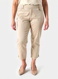 Pantalon 7/8 țesătură poplin mărime normală bej RABE femeie