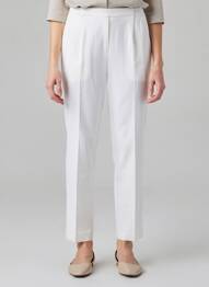 Pantalon slim talie elastică mărime normală alb FINNKARELIA femeie