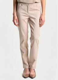 Pantalon slim talie elastică mărime normală bej FRANK WALDER femeie