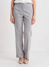 Pantalon drept talie cu cleme talie înaltă gri QUATTR1 femeie