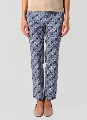Pantalon slim țesătură poplin mărime normală albastru CONCEPT K femeie