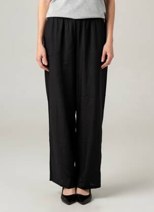 Pantalon drept țesătură poplin mărime normală negru SOYACONCEPT femeie