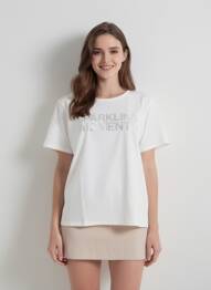 Tricou croială dreaptă mâneci scurte alb SOYACONCEPT femeie