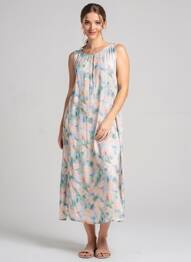 Rochie lungă țesătură poplin fără mâneci roz COUTURIST femeie