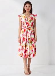 Rochie midi mâneci scurte mâneci scurte roz COUTURIST femeie