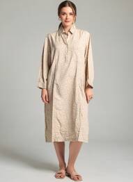 Rochie midi mâneci 3/4 mâneci 3/4 maro COUTURIST femeie