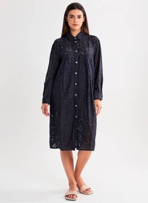 Rochie midi mâneci lungi mâneci lungi albastru COUTURIST femeie