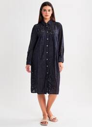 Rochie midi mâneci lungi mâneci lungi albastru COUTURIST femeie