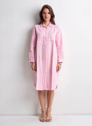 Rochie midi mâneci lungi mâneci lungi roz COUTURIST femeie