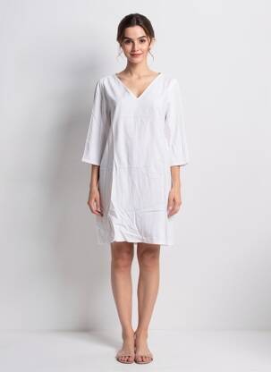 Rochie scurtă mâneci 3/4 mâneci 3/4 alb COUTURIST femeie
