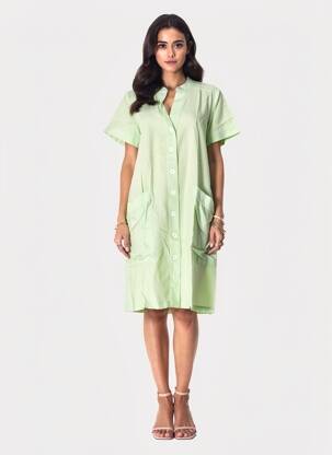 Rochie midi mâneci scurte mâneci scurte verde COUTURIST femeie