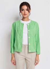 Jachete casual guler rotund verde COUTURIST femeie