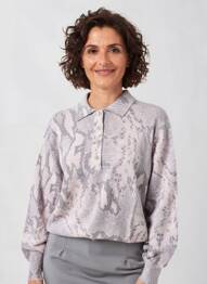 Pulover mâneci lungi mâneci lungi gri EDWIGE femeie