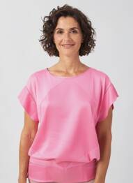 Tricou guler rotund mâneci scurte roz OLSEN femeie