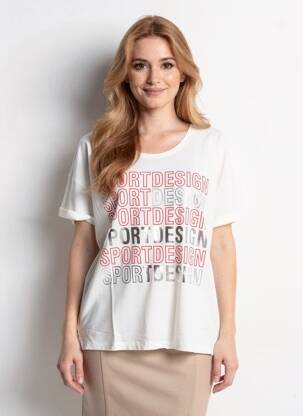 Tricou croială dreaptă mâneci scurte bej TUZZI femeie