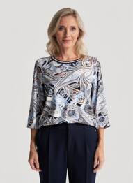 Tricou mâneci 3/4 mâneci 3/4 albastru OLSEN femeie