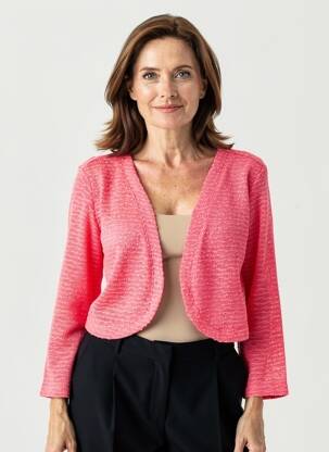 Bolero plasă fină roz JEAN GABRIEL femeie