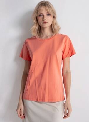 Tricou croială dreaptă mâneci scurte portocalie COUTURIST femeie