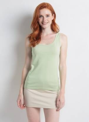 Top croială cambrată fără mâneci verde COUTURIST femeie