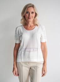 Tricou croială cambrată mâneci scurte gri RODAM femeie