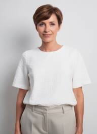 Tricou croială dreaptă mâneci scurte alb RABE femeie