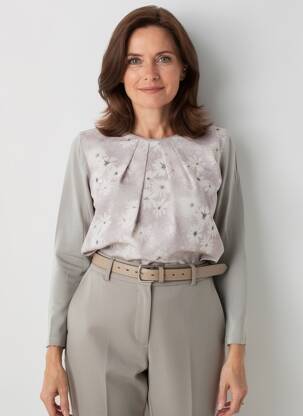 Tricou mâneci lungi mâneci lungi maro OLSEN femeie