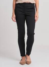 Pantalon slim talie elastică negru BROADWAY femeie