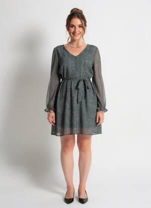 Rochie scurtă mâneci lungi mâneci lungi verde JDY femeie